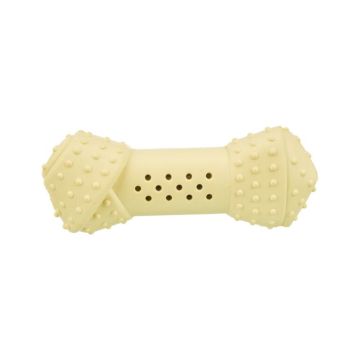 Trixie Junior Cooling Bone Natural Rubber Dog Toy - Yellow