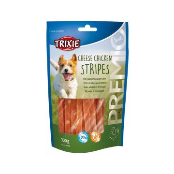 Trixie Premio Cheese Chicken Stripes Dog Treats - 100g
