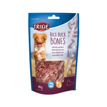 Trixie Premio Rice Duck Bones Dog Treats - 80g