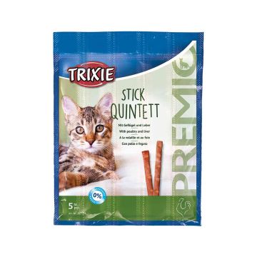 Trixie Premio Stick Quintett Poultry and Liver Cat Treats - 5 x 15 g