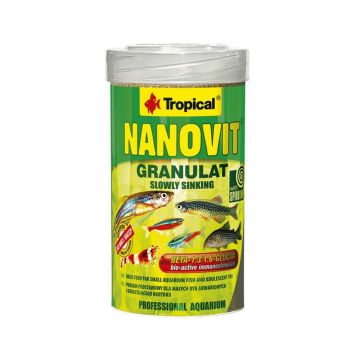 Tropical Nanovit Granulat Food for Small Fish & Adolescent Fry - 90g