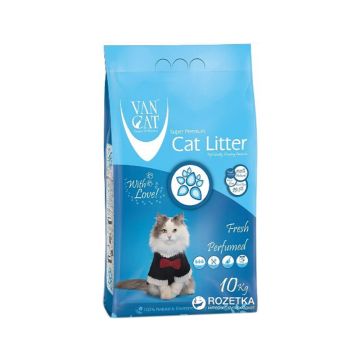 Van Cat White Bentonite Clumping Cat Litter Fresh - 10 Kg  