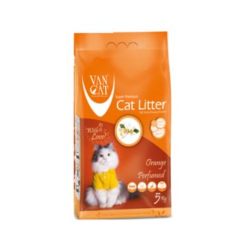 Van Cat White Bentonite Clumping Cat Litter Orange
