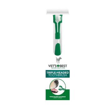 Vet's+Best Triple Headed Dog Toothbrush