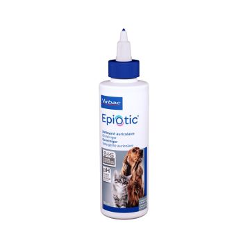 Virbac Epiotic Ear Cleaner for Dogs and Cats, 125 ml