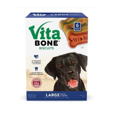 Vita Bone Biscuits Large Multi-Flavor Dog Treats - 1.36 Kg