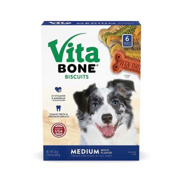 Vita Bone Biscuits Medium Multi-Flavor Dog Treats - 680g