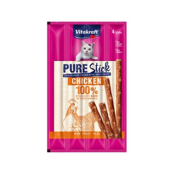 Vitakraft Pure Chicken Cat Treats - 4 x 5 g