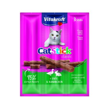 Vitakraft CatStick Classic Duck And Rabbit Cat Treat, 18g