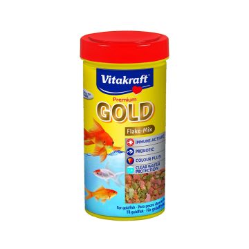 Vitakraft Gold Flake Food For Goldfish, 250ml