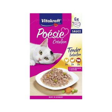 Vitakraft Poésie Creation Multipack Wet Cat Food, 85g, Pack of 6