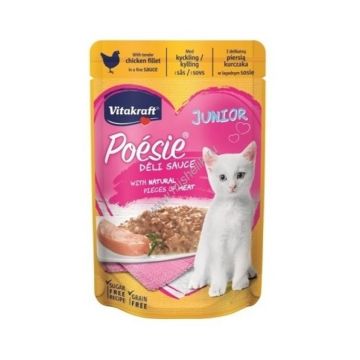 Vitakraft Poesie Deli Sauce Chicken Fillet Junior Cat Wet Food - 85 g