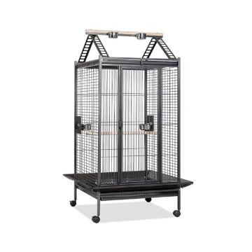 Voltrega 892 Ideal Cage For Large Parrots, Grey - 53L x 77W x 93H cm