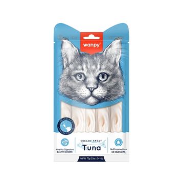Wanpy Creamy Tuna Lickable Cat Treats - 5 x 14 g