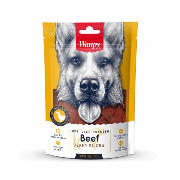 Wanpy Soft Beef Jerky Slices Dog Treat - 100 g