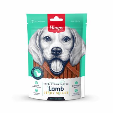 Wanpy Soft Lamb Jerky Slices Dog Treat - 100 g