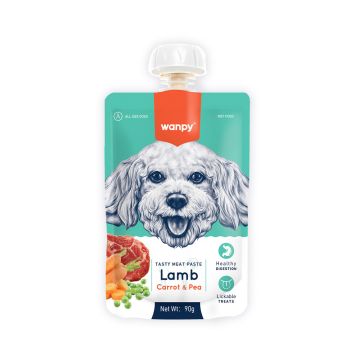 Wanpy Tasty Meat Paste Lamb with Carrot and Pea Dog Treat - 90 g