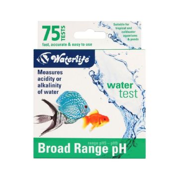 Waterlife Broad Range PH Test Kit, 75 Tests