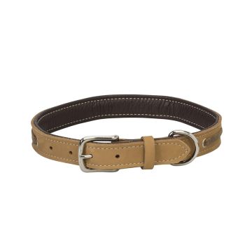 Weaver Pet Deck Leather Dog Collar - Tan - 1 x 19 inch