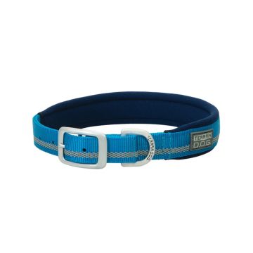 Weaver Pet Terrain Reflective Neoprene Lined Dog Collar - Blue - 21 inch