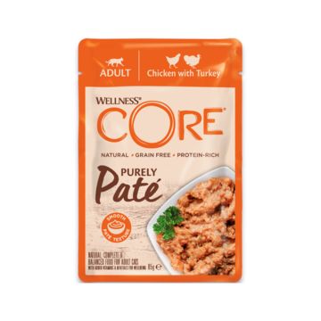 Wellness CORE Purely Pate Adult Chicken with Turkey Wet Cat Food - 85 g