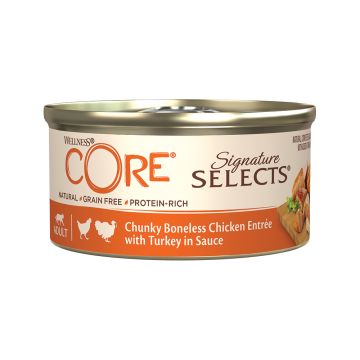 Wellness CORE Signature Selects Chunky Chicken & Turkey - 79g Pack of 12