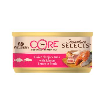 Wellness Core Signature Selects Flaked Tuna and Salmon Canned Cat Food - 79 g - Pack of 24