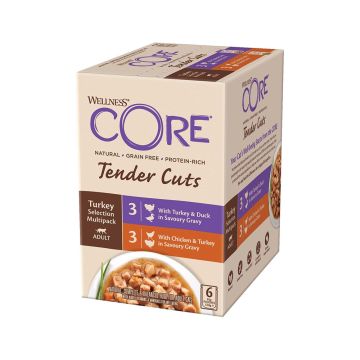 Wellness Core Tender Cuts Turkey Selection Multipack Wet Cat Food - 6 x 85g