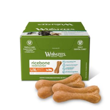 Whimzees Rice Bone All Natural Daily Dental Dog Treats - 50 pieces