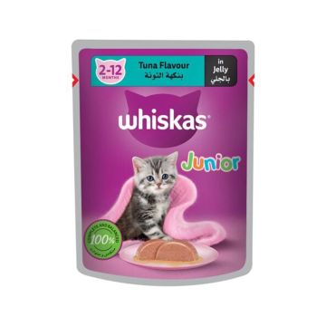 Whiskas Junior Tuna in Jelly Cat Food Pouch - 80 g - Pack of 28