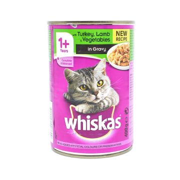 Whiskas Mince Lamb Turkey & Vegetable in Gravy Adult Cat Food, 400g