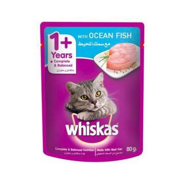 Whiskas Ocean Fish in Jelly Cat Food Pouch - 80 g