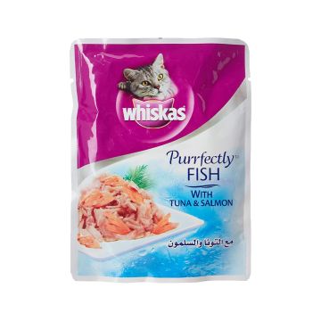 Whiskas Purrfectly Fish With Tuna & Salmon - 85g - Pack of 12
