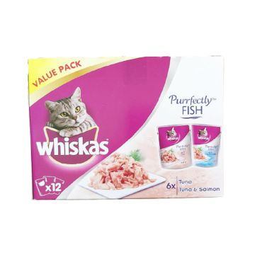 Whiskas Purrfectly Tuna & Salmon - 85g (10+2 free)