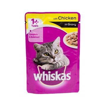 Whiskas Tender Bites Chicken in Gravy Adult Cat Food Pouch - 85 g