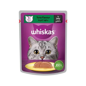 Whiskas Tuna Flavour in Jelly Adult Cat Food Pouch - 80 g - Pack of 28