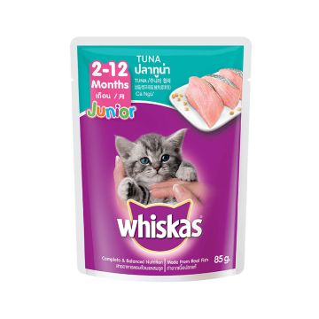 Whiskas Tuna With In Jelly Kitten Cat Food Pouch - 80g Pack of 12