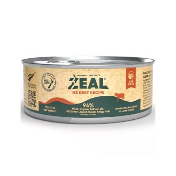 Zeal Grain Free Beef Recipe Canned Cat Food - 90 g