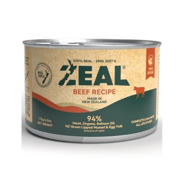 Zeal Grain Free Beef Recipe Canned Dog Food - 170 g