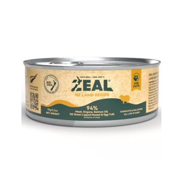 Zeal Grain Free Lamb Recipe Canned Cat Food - 90 g