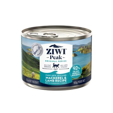 ZIWI Peak Mackerel & Lamb Recipe Canned Cat Wet Food - 185g