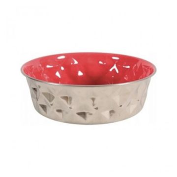 Zolux Diamonds Dog Bowl, 1.8L, Red