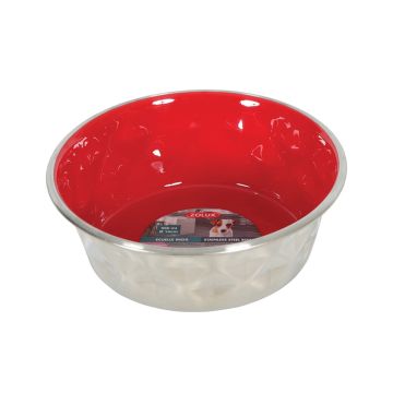 Zolux Diamonds Stainless Non-Slip Dog Bowl - 550 ml