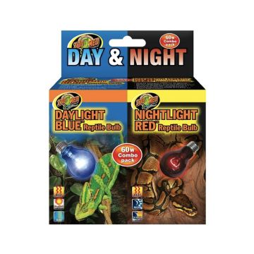 Zoo Med Day & Night Reptile Bulb Combo Pack, 60W