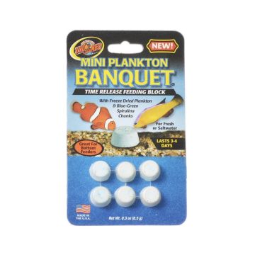 Zoo Med Plankton Banquet Fish Feeding Block - Mini - 6 Pack