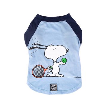 Zooz Pets Snoopy Beach Tennis Pet T-Shirt - Blue