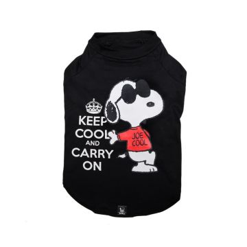Zooz Pets Winter Snoopy Keep Cool Pet T-Shirt - Black