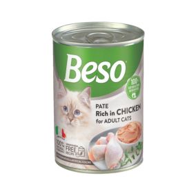 Beso Pate Rich in Chicken Adult Canned Cat Food - 400 g