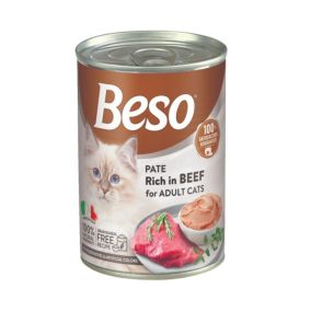 Beso Pate Rich in Beef Adult Canned Cat Food - 400 g