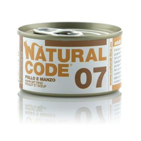 Natural Code 07 Chicken and Beef Canned Cat Food - 85 g